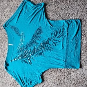 Oatt animal print dolman top L